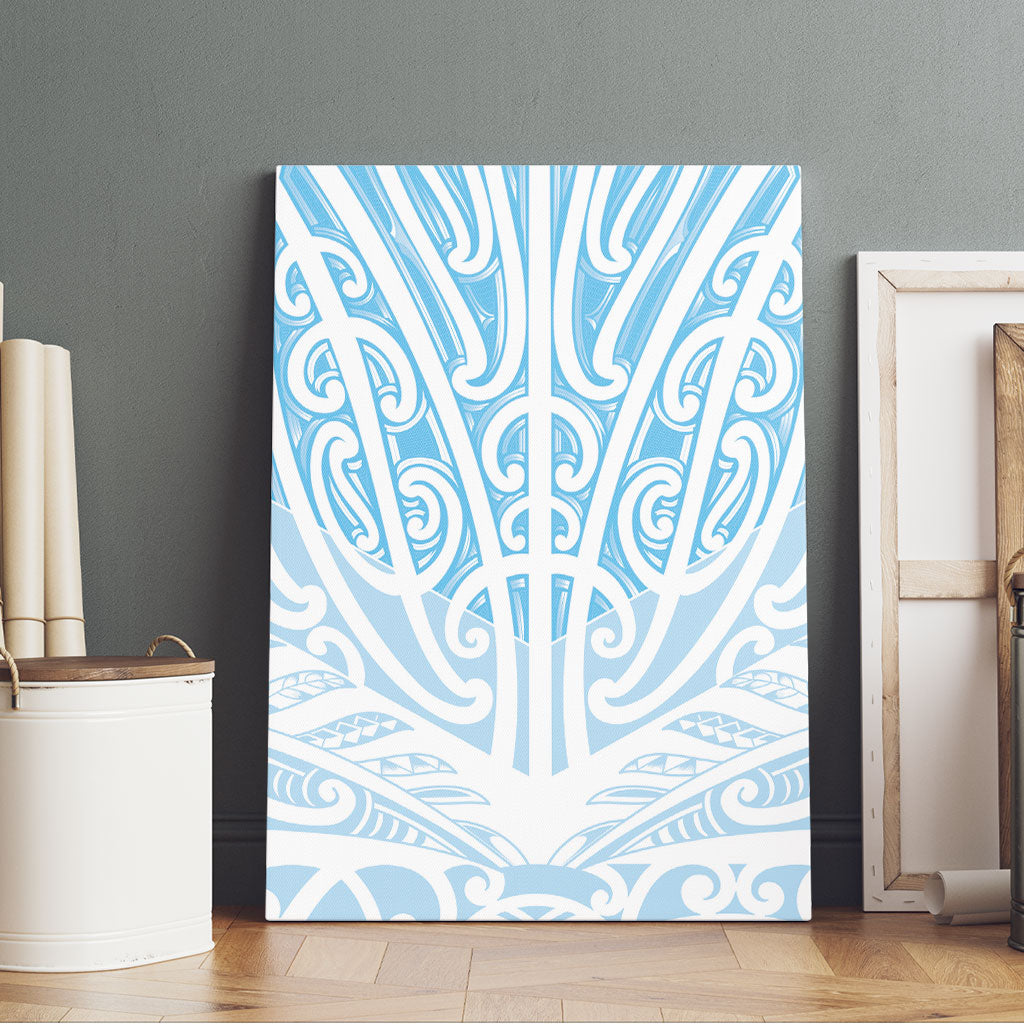 Blue New Zealand Puhoro Maori Tattoo Canvas Wall Art LT14 - Polynesian Pride
