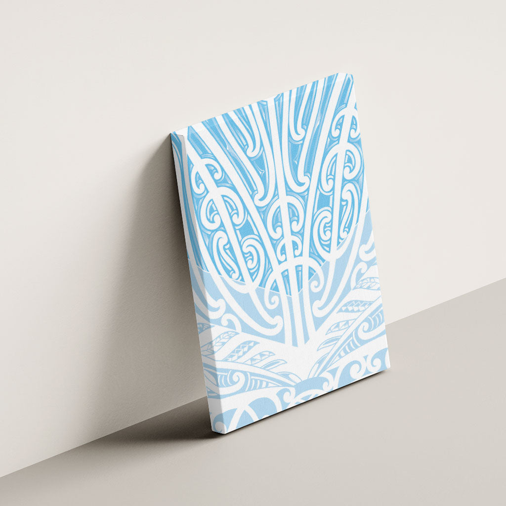 Blue New Zealand Puhoro Maori Tattoo Canvas Wall Art LT14 - Polynesian Pride