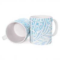 Blue New Zealand Puhoro Maori Tattoo Ceramic Mug LT14 - Polynesian Pride