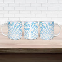Blue New Zealand Puhoro Maori Tattoo Ceramic Mug LT14 - Polynesian Pride
