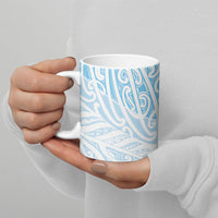 Blue New Zealand Puhoro Maori Tattoo Ceramic Mug LT14 - Polynesian Pride