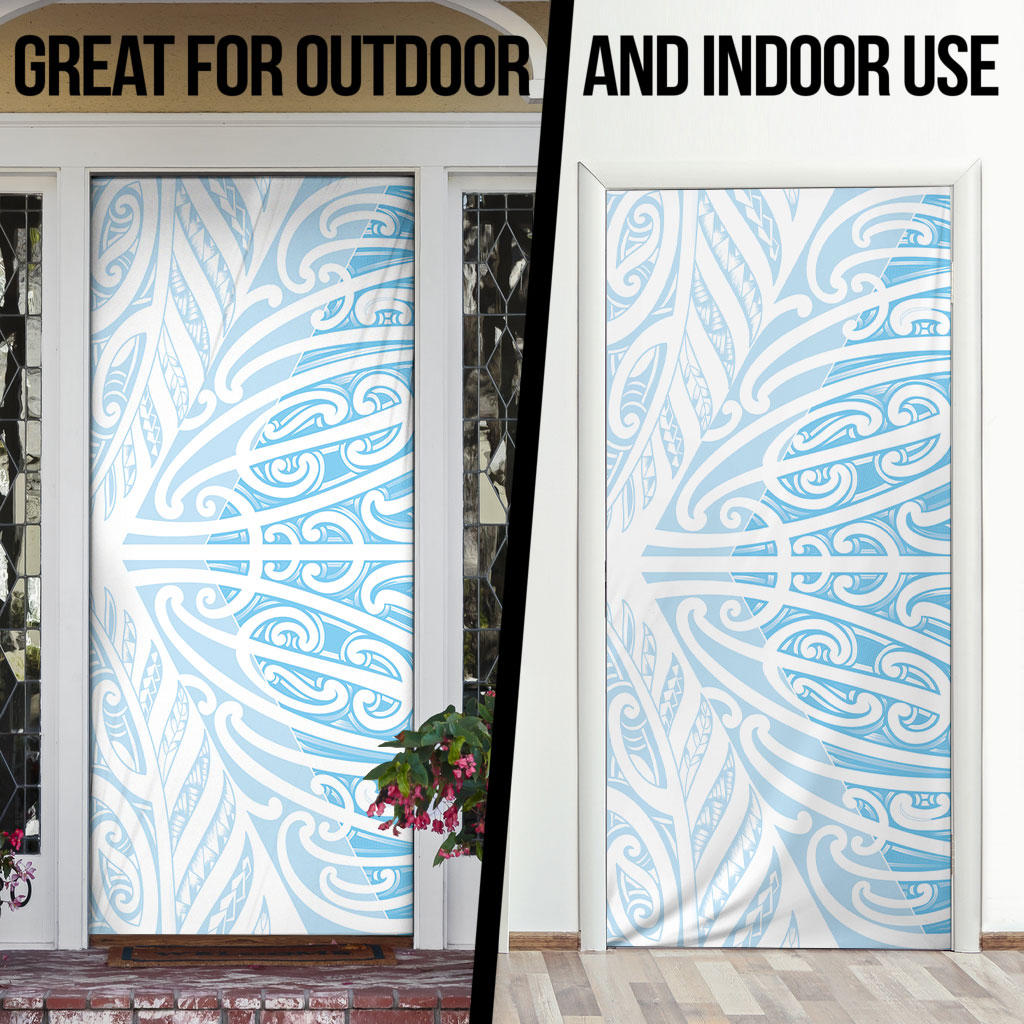 Blue New Zealand Puhoro Maori Tattoo Door Cover LT14 - Polynesian Pride