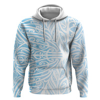 Blue New Zealand Puhoro Maori Tattoo Hoodie LT14 Pullover Hoodie Blue - Polynesian Pride