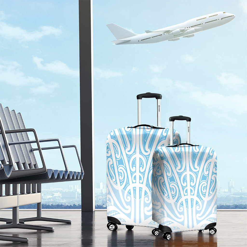 Blue New Zealand Puhoro Maori Tattoo Luggage Cover LT14 - Polynesian Pride