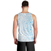 Blue New Zealand Puhoro Maori Tattoo Men Tank Top LT14 - Polynesian Pride