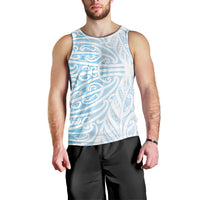 Blue New Zealand Puhoro Maori Tattoo Men Tank Top LT14 - Polynesian Pride
