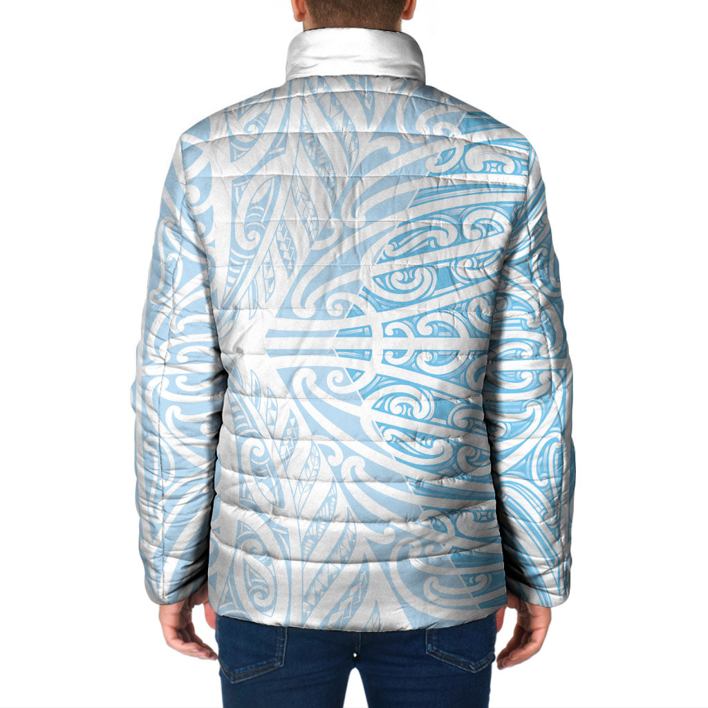 Blue New Zealand Puhoro Maori Tattoo Padded Jacket LT14 - Polynesian Pride