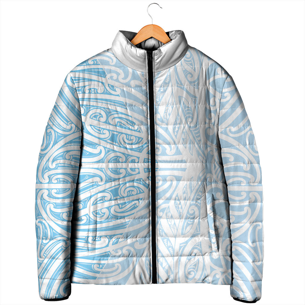 Blue New Zealand Puhoro Maori Tattoo Padded Jacket LT14 - Polynesian Pride