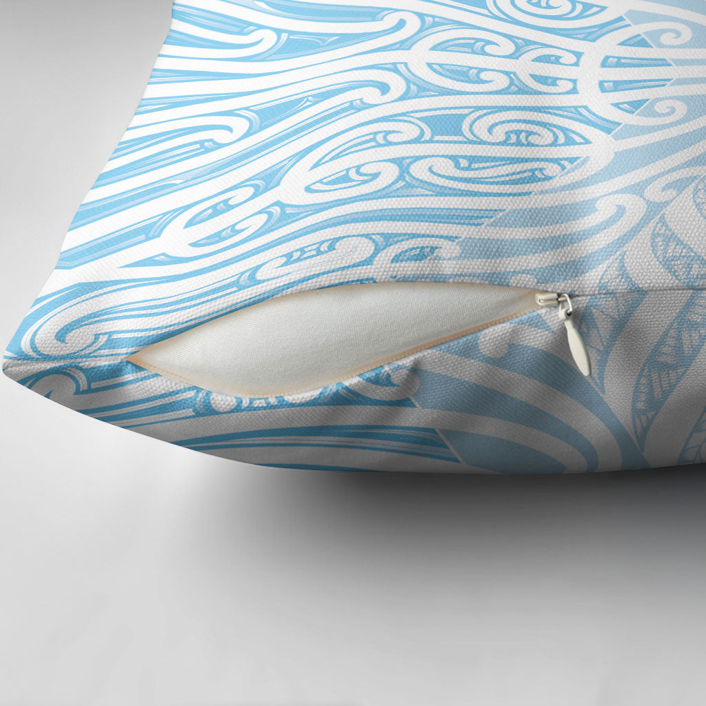 Blue New Zealand Puhoro Maori Tattoo Pillow Cover LT14 - Polynesian Pride