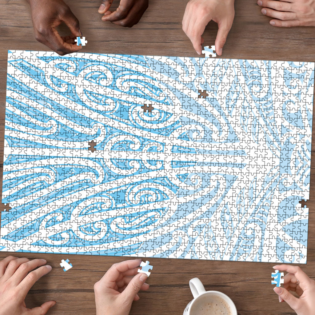 Blue New Zealand Puhoro Maori Tattoo Puzzle LT14 - Polynesian Pride