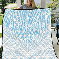 Blue New Zealand Puhoro Maori Tattoo Quilt LT14 Blue - Polynesian Pride
