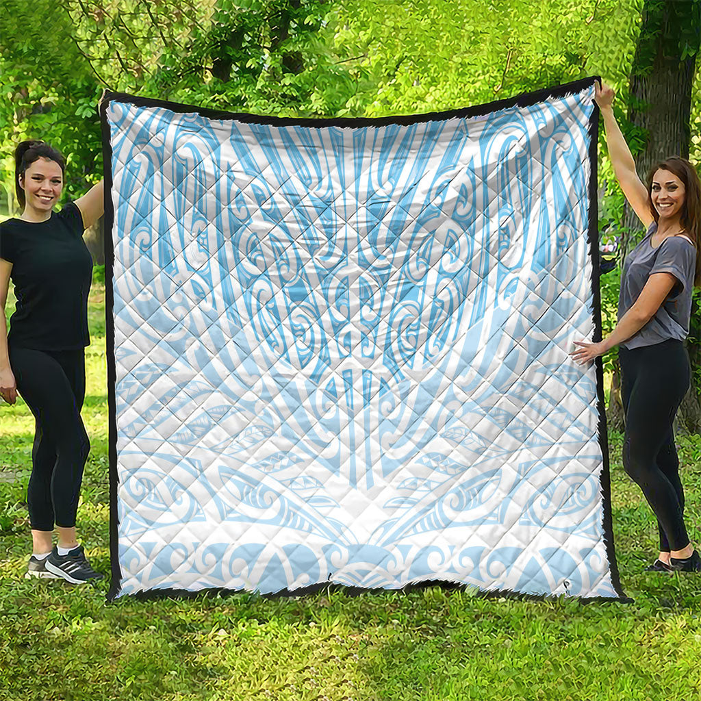 Blue New Zealand Puhoro Maori Tattoo Quilt LT14 - Polynesian Pride