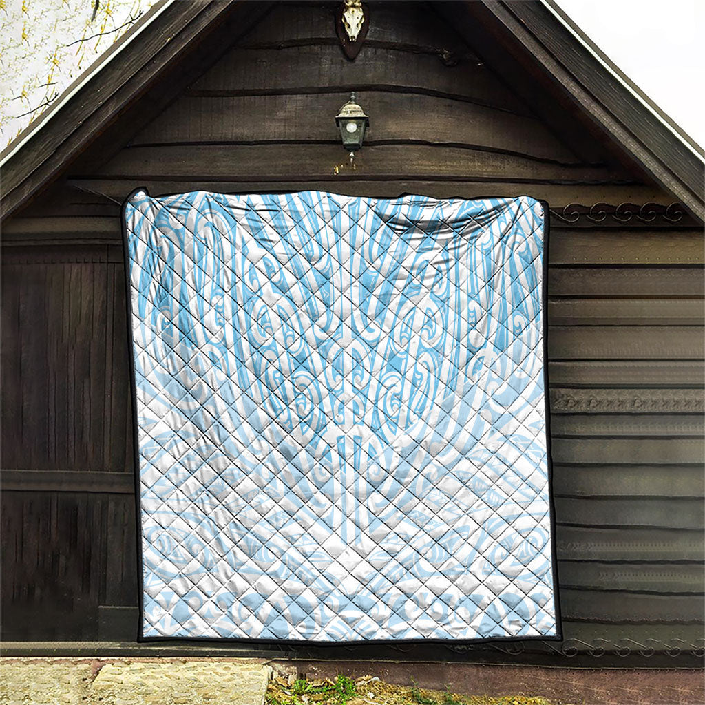 Blue New Zealand Puhoro Maori Tattoo Quilt LT14 - Polynesian Pride