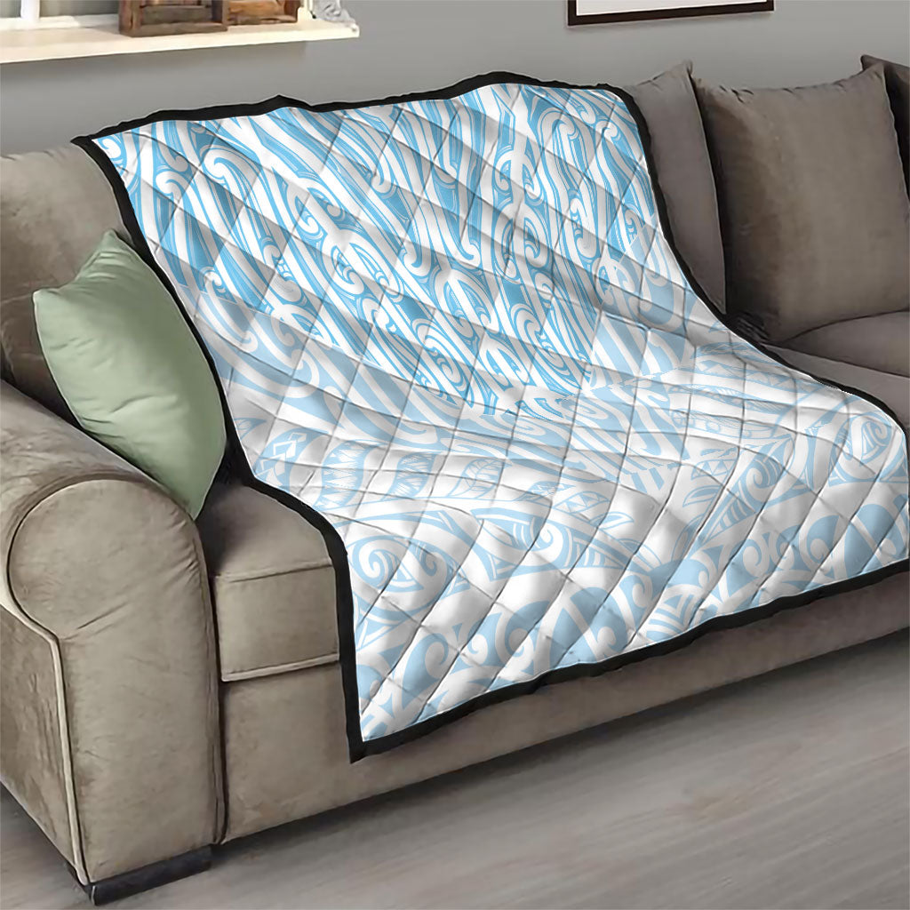 Blue New Zealand Puhoro Maori Tattoo Quilt LT14 - Polynesian Pride