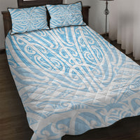 Blue New Zealand Puhoro Maori Tattoo Quilt Bed Set LT14 Blue - Polynesian Pride