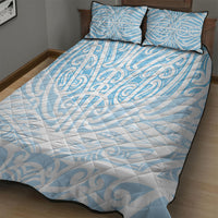 Blue New Zealand Puhoro Maori Tattoo Quilt Bed Set LT14 - Polynesian Pride