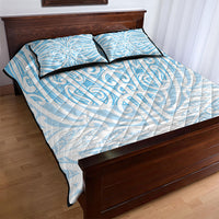 Blue New Zealand Puhoro Maori Tattoo Quilt Bed Set LT14 - Polynesian Pride