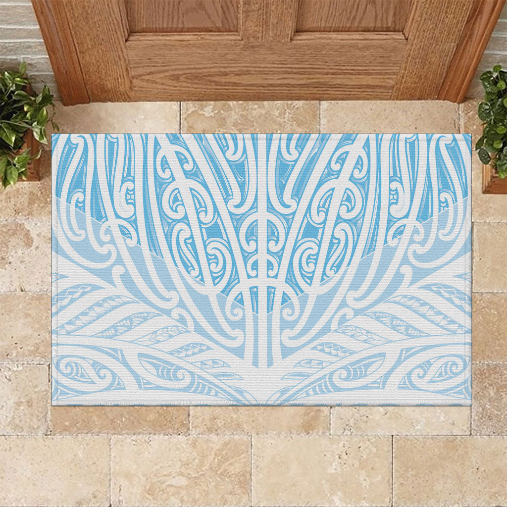Blue New Zealand Puhoro Maori Tattoo Rubber Doormat LT14 Blue - Polynesian Pride