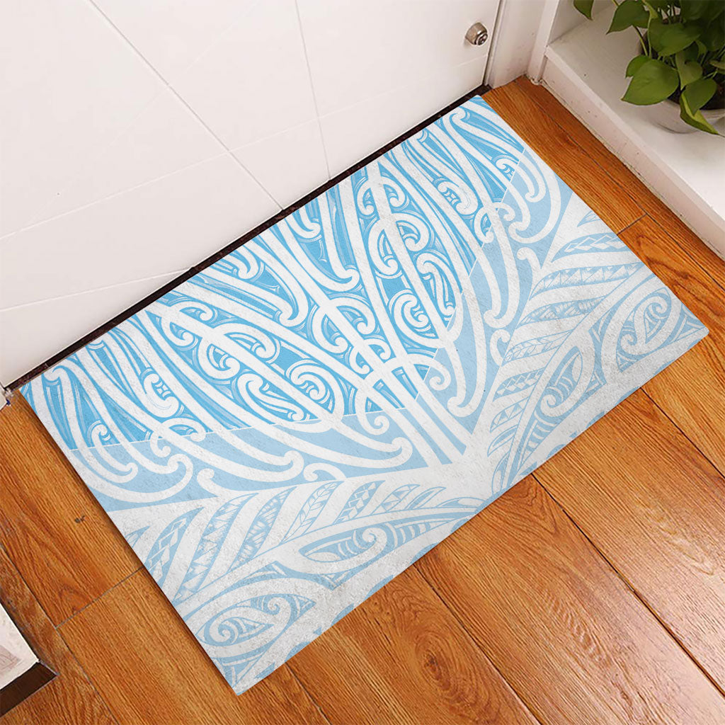 Blue New Zealand Puhoro Maori Tattoo Rubber Doormat LT14 - Polynesian Pride