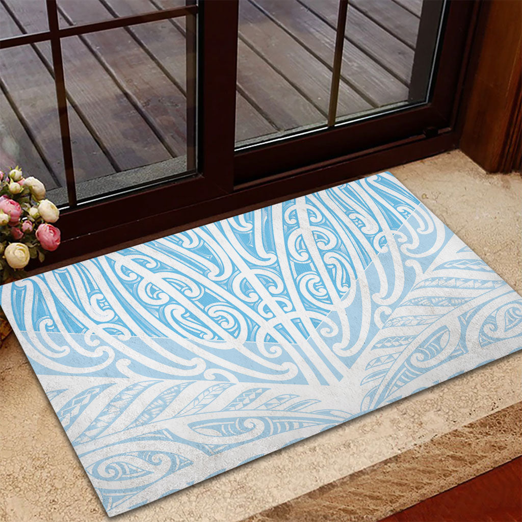 Blue New Zealand Puhoro Maori Tattoo Rubber Doormat LT14 - Polynesian Pride