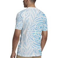 Blue New Zealand Puhoro Maori Tattoo Rugby Jersey LT14 - Polynesian Pride