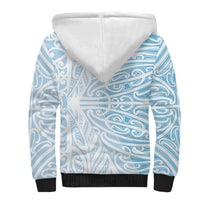 Blue New Zealand Puhoro Maori Tattoo Sherpa Hoodie LT14 - Polynesian Pride