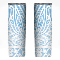 Blue New Zealand Puhoro Maori Tattoo Skinny Tumbler LT14 Blue - Polynesian Pride