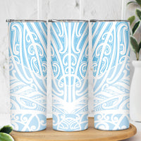 Blue New Zealand Puhoro Maori Tattoo Skinny Tumbler LT14 - Polynesian Pride