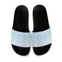Blue New Zealand Puhoro Maori Tattoo Slide Sandals LT14 Blue - Polynesian Pride