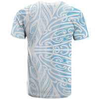 Blue New Zealand Puhoro Maori Tattoo T Shirt LT14 - Polynesian Pride