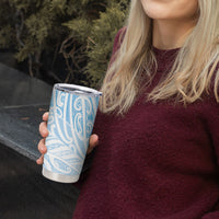 Blue New Zealand Puhoro Maori Tattoo Tumbler Cup LT14 - Polynesian Pride