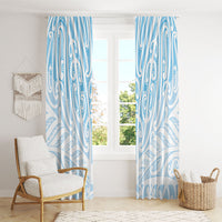 Blue New Zealand Puhoro Maori Tattoo Window Curtain LT14 - Polynesian Pride