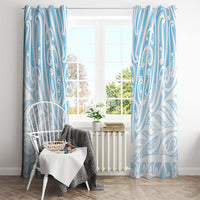 Blue New Zealand Puhoro Maori Tattoo Window Curtain LT14 - Polynesian Pride