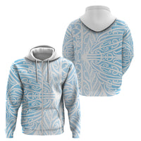 Blue New Zealand Puhoro Maori Tattoo Zip Hoodie LT14 - Polynesian Pride