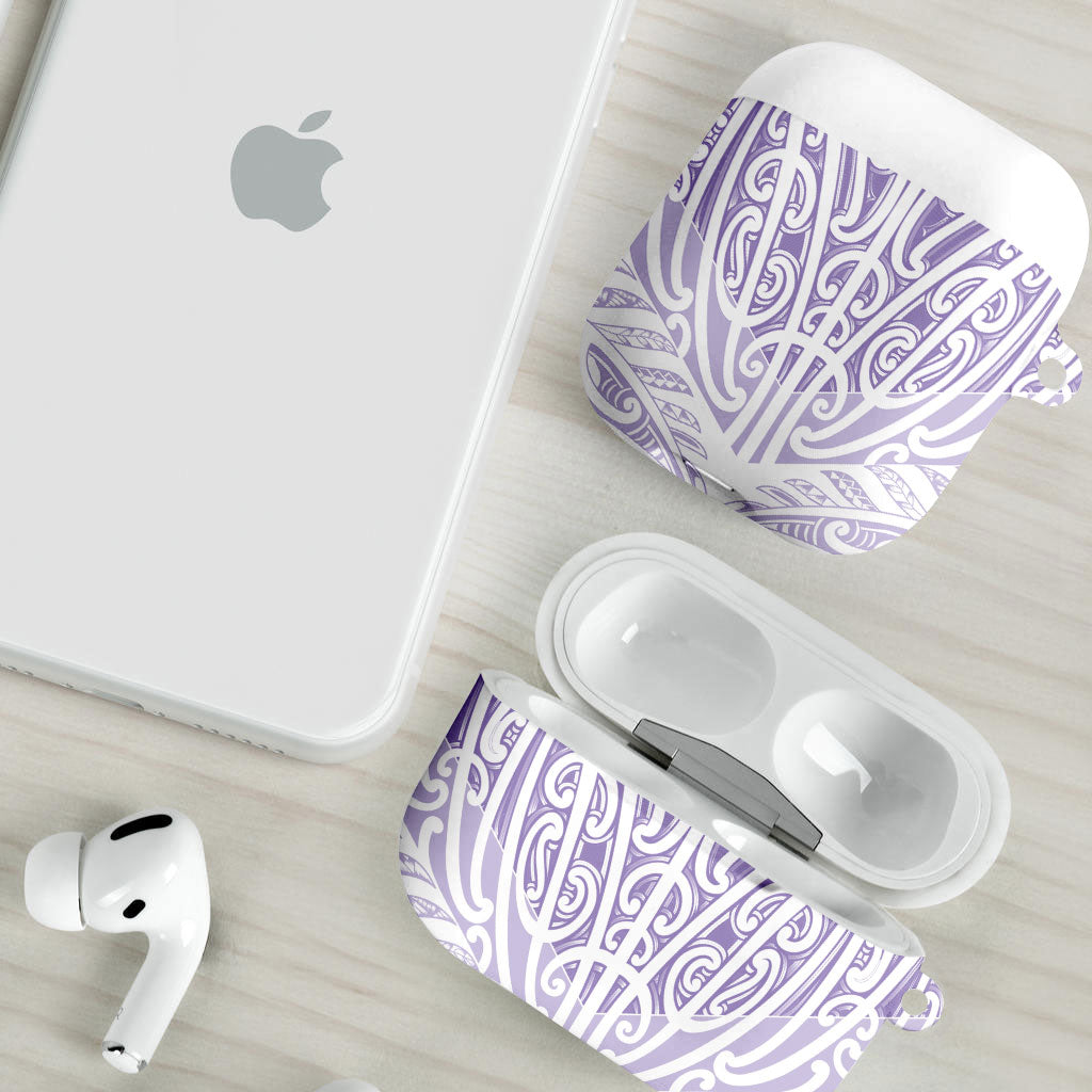 Purple New Zealand Puhoro Maori Tattoo AirPods Case LT14 - Polynesian Pride