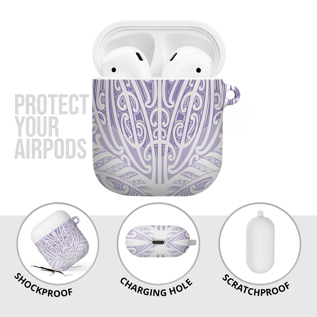Purple New Zealand Puhoro Maori Tattoo AirPods Case LT14 - Polynesian Pride