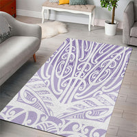 Purple New Zealand Puhoro Maori Tattoo Area Rug LT14 - Polynesian Pride