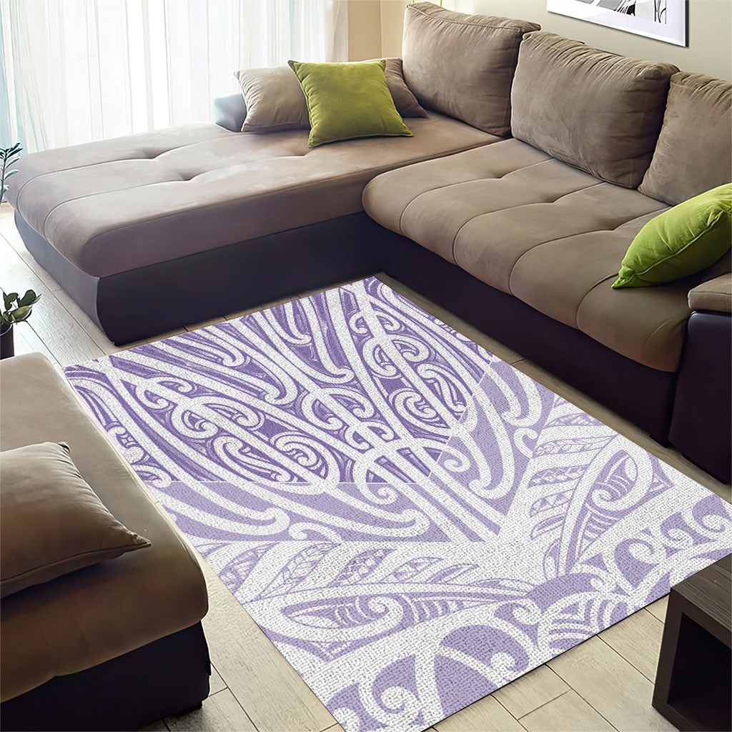 Purple New Zealand Puhoro Maori Tattoo Area Rug LT14 - Polynesian Pride