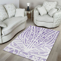 Purple New Zealand Puhoro Maori Tattoo Area Rug LT14 - Polynesian Pride