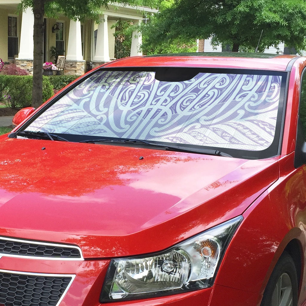 Purple New Zealand Puhoro Maori Tattoo Auto Sun Shade LT14 - Polynesian Pride