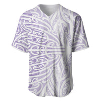 Purple New Zealand Puhoro Maori Tattoo Baseball Jersey LT14 Purple - Polynesian Pride