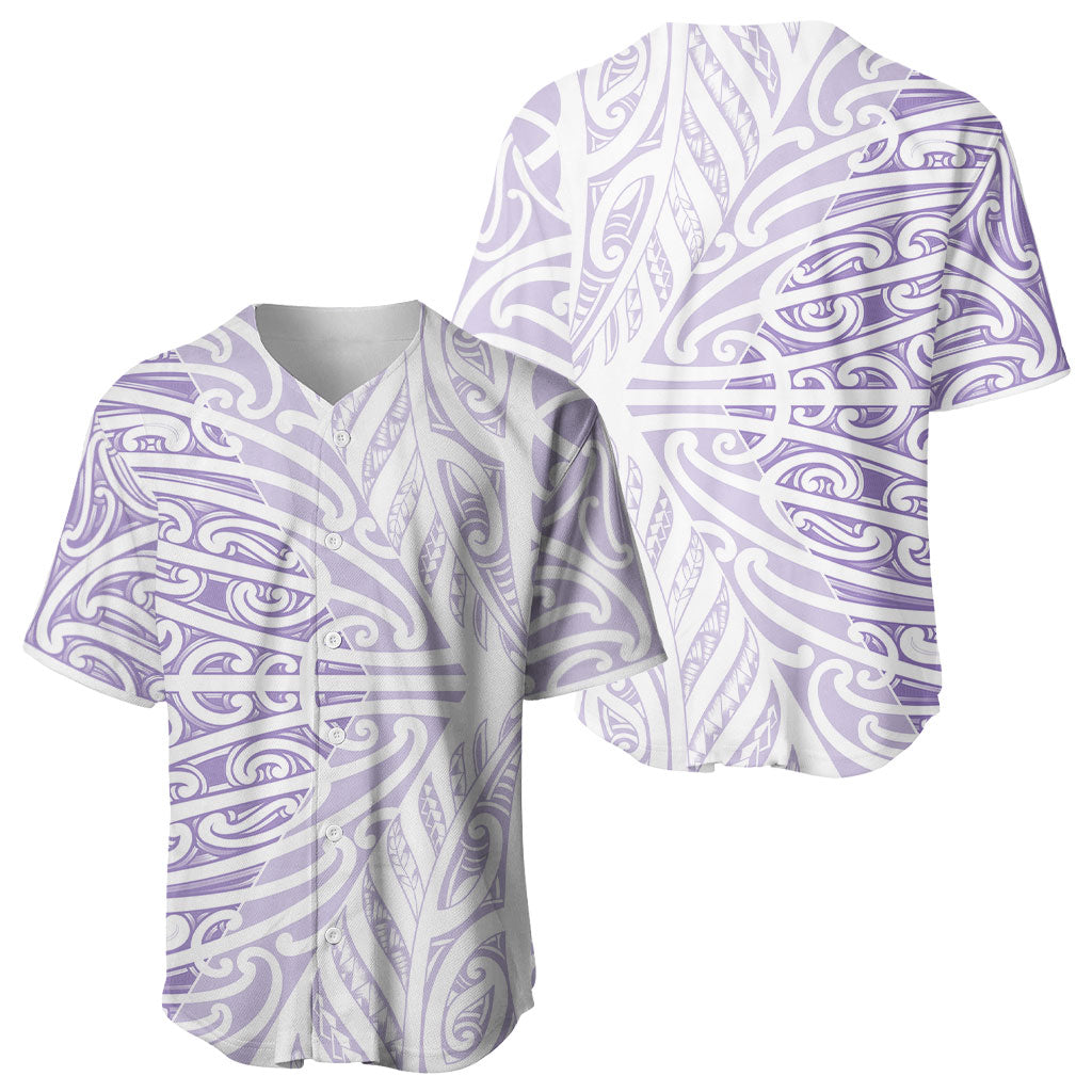 Purple New Zealand Puhoro Maori Tattoo Baseball Jersey LT14 - Polynesian Pride