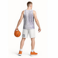 Purple New Zealand Puhoro Maori Tattoo Basketball Jersey LT14 - Polynesian Pride