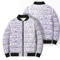 Purple New Zealand Puhoro Maori Tattoo Bomber Puffer Jacket LT14 - Polynesian Pride
