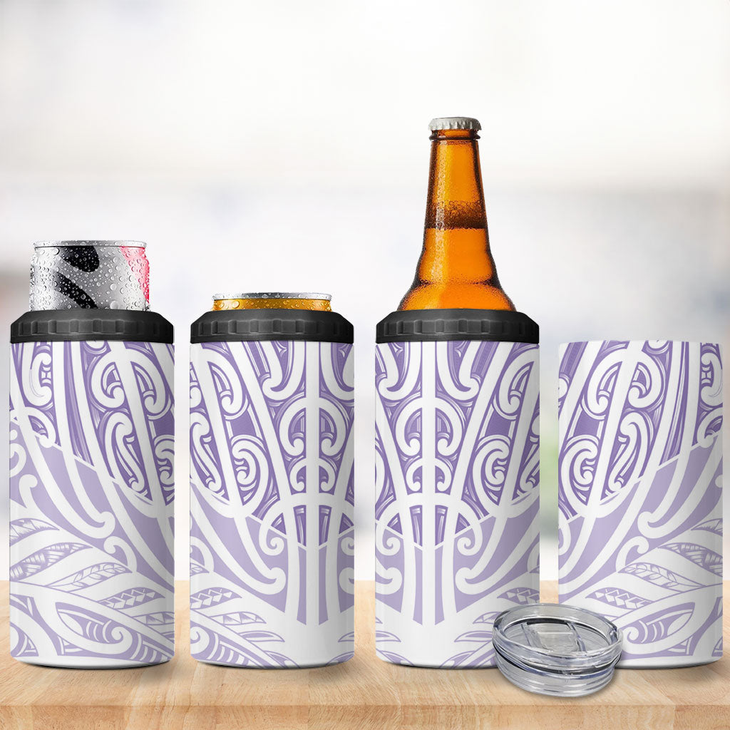 Purple New Zealand Puhoro Maori Tattoo 4 in 1 Can Cooler Tumbler LT14 - Polynesian Pride