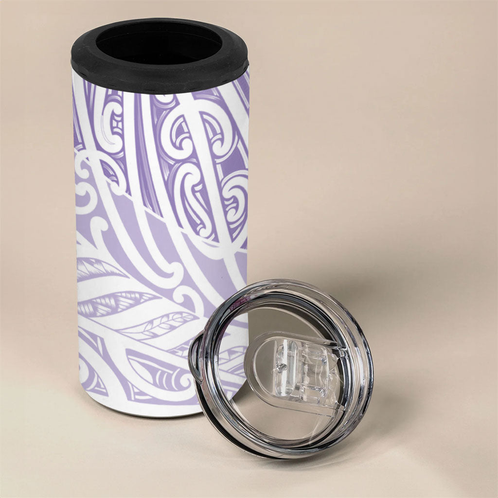 Purple New Zealand Puhoro Maori Tattoo 4 in 1 Can Cooler Tumbler LT14 - Polynesian Pride