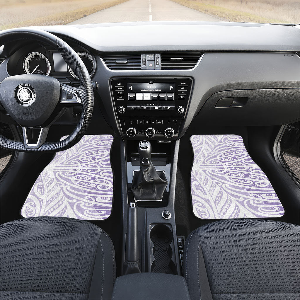 Purple New Zealand Puhoro Maori Tattoo Car Mats LT14 Set 2pcs - Front Purple - Polynesian Pride