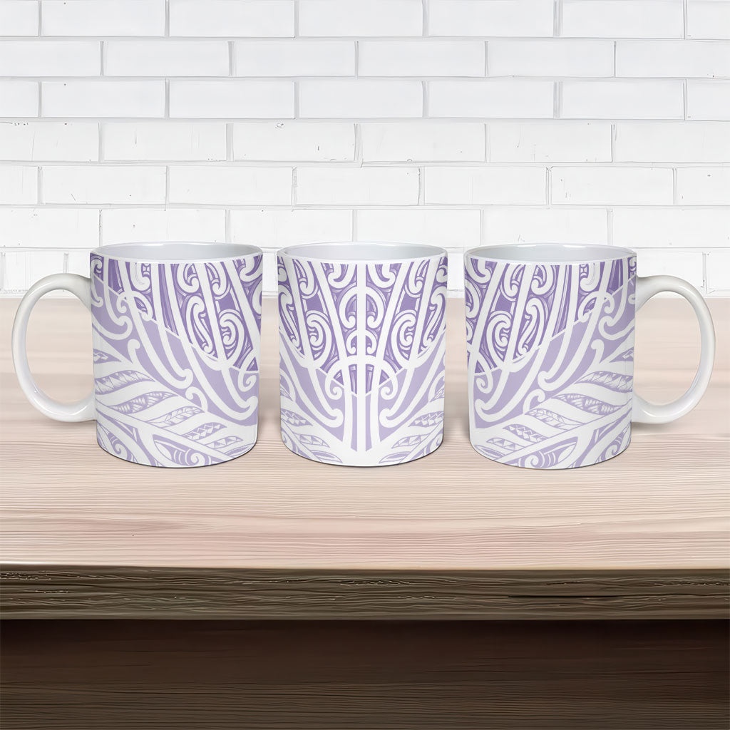 Purple New Zealand Puhoro Maori Tattoo Ceramic Mug LT14 - Polynesian Pride
