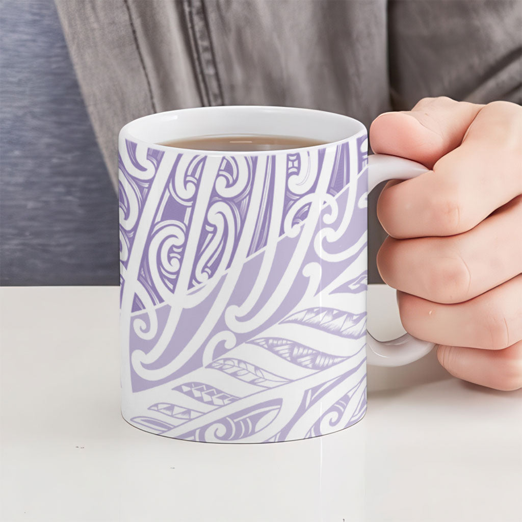 Purple New Zealand Puhoro Maori Tattoo Ceramic Mug LT14 - Polynesian Pride