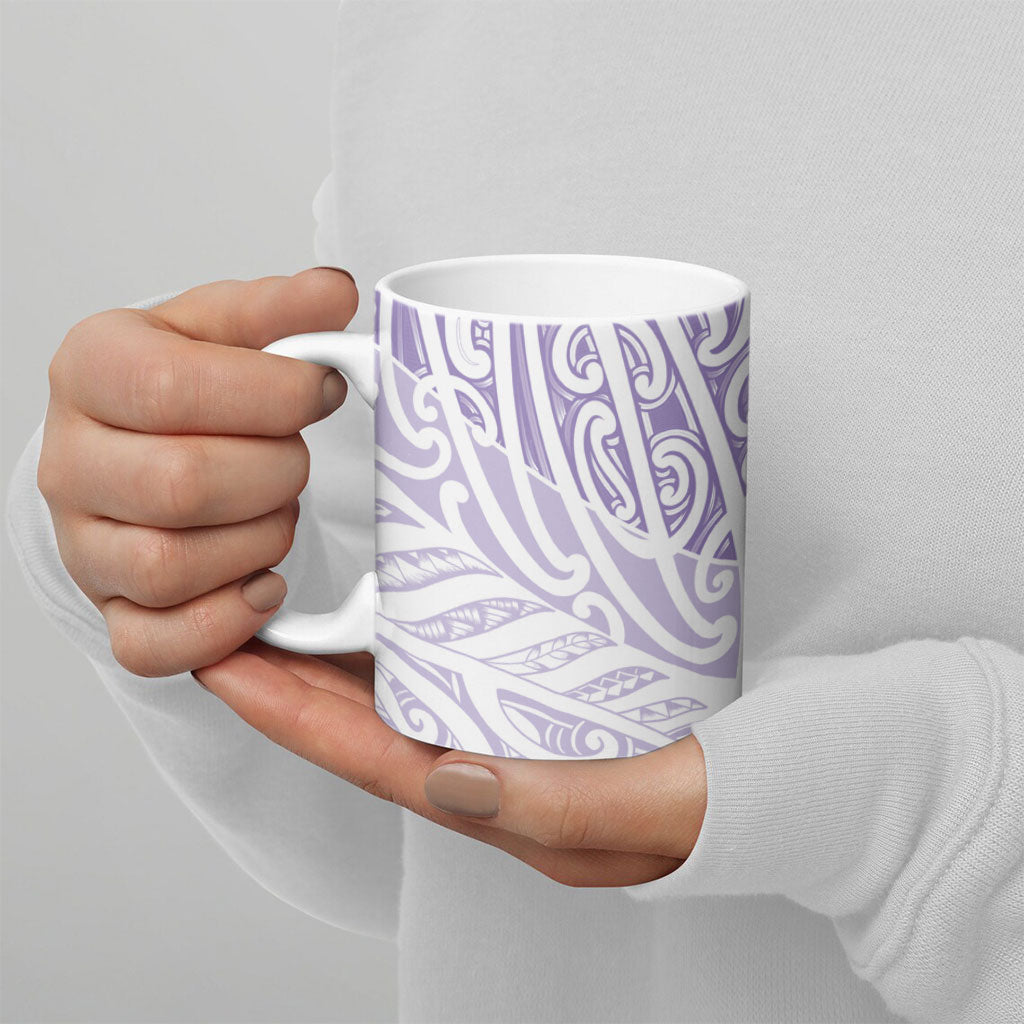 Purple New Zealand Puhoro Maori Tattoo Ceramic Mug LT14 - Polynesian Pride